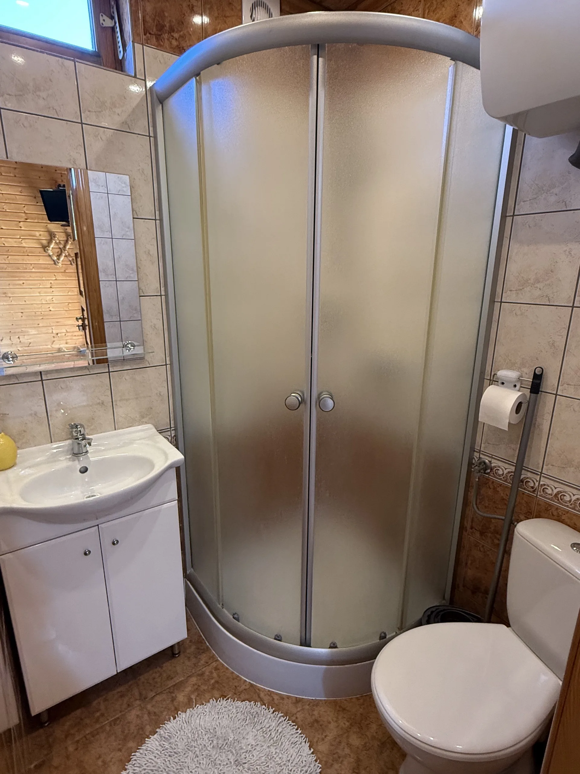 Łazienka w domku letniskowym U Kasi